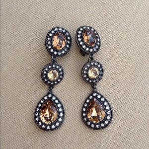 Clip on earrings made with Swarovski elements